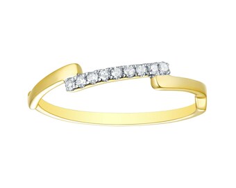 Black Diamond Ring Goldenstar 0.07Ct 10k Gold Fancy Ring
