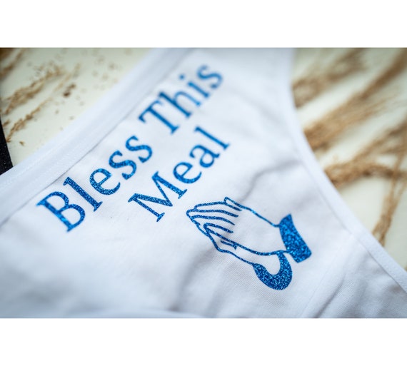 Bless This Meal Thong Bachelorette Party Gift, Bridal Lingerie