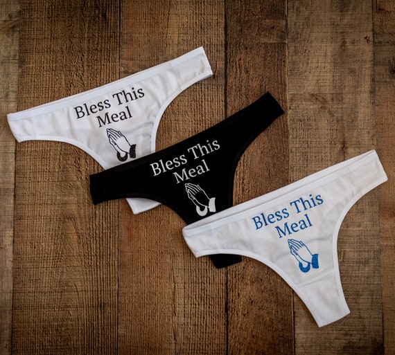 Bless This Meal Thong Bachelorette Party Gift, Bridal Lingerie, Bridal  Shower Gift, Bridal Thong -  Canada