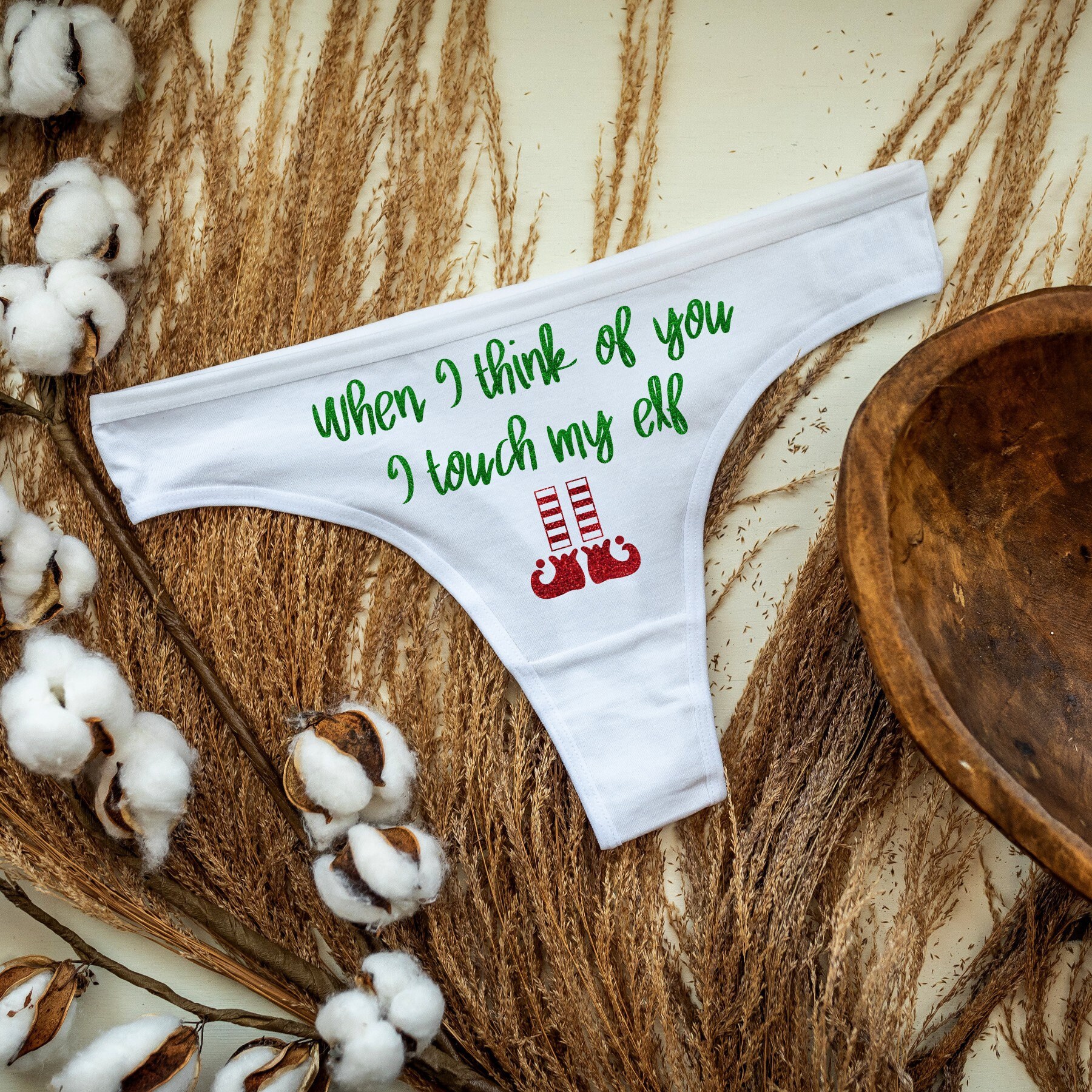 I Touch My Elf Thong Secret Santa Gift White Elephant | Etsy