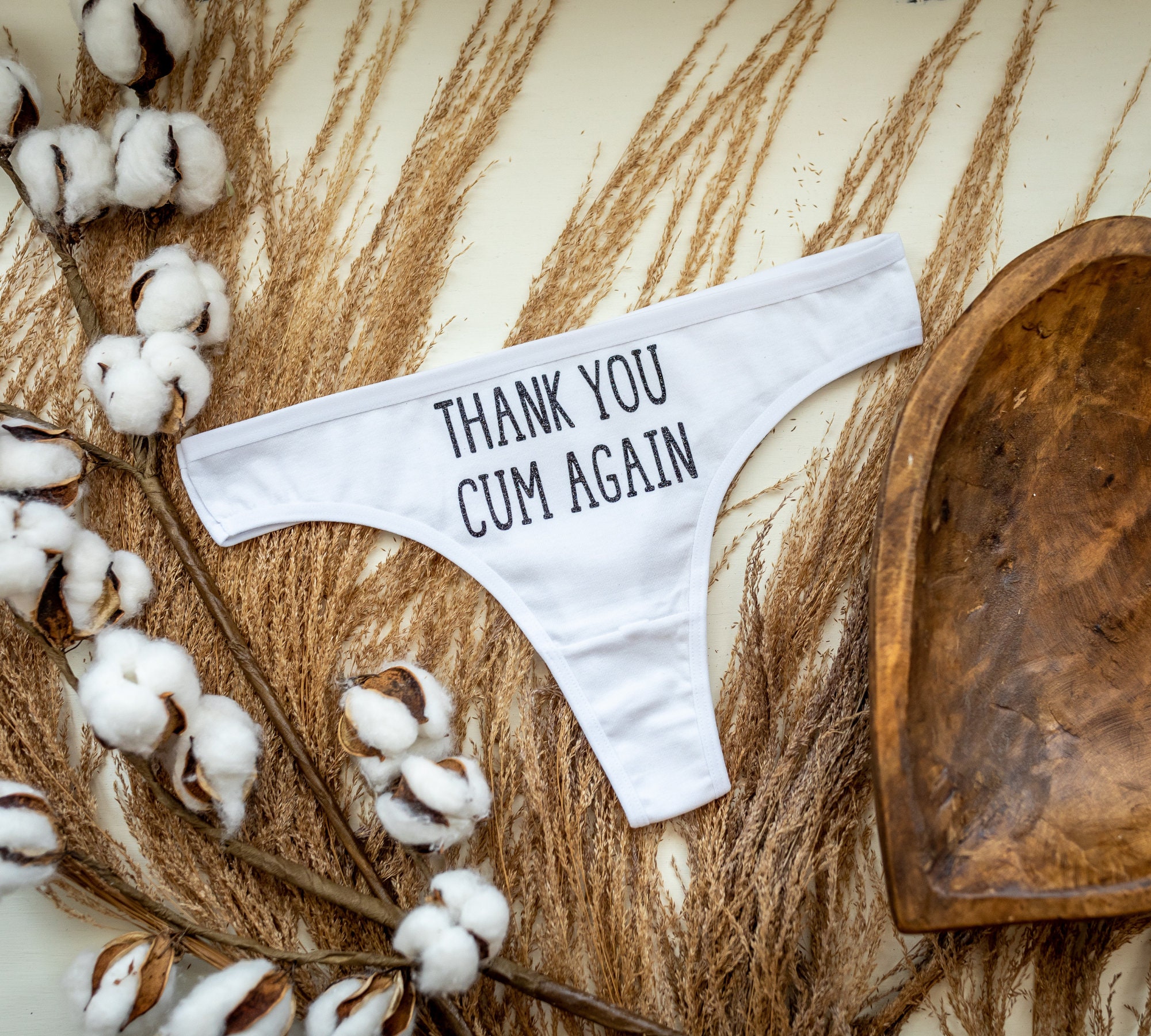 Gracias Cum Again Thong Bachelorette Party Gift Lenceria nupcial Regalo de despedida de soltera Tanga nupcial Etsy Mexico