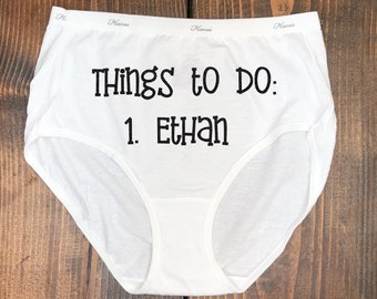 Things To Do | Naughty Underwear, Gag Gift, Funny Underwear, Bridal Shower Gift, Bachelorette Party Gift, Anniversary Gift