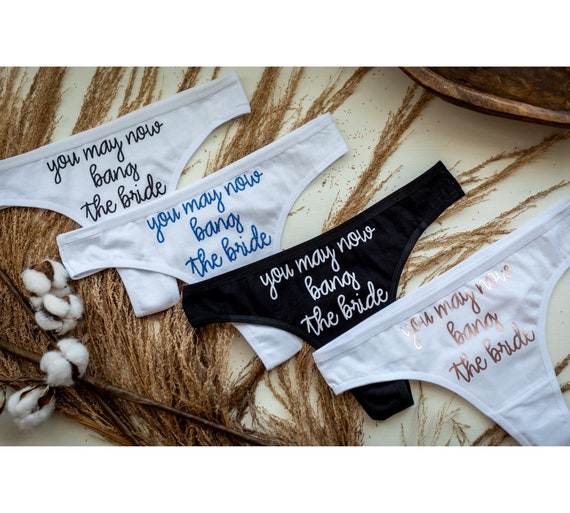 Bang the Bride Thong Bachelorette Party Gift, Bridal Lingerie, Bridal  Shower Gift, Bridal Thong -  Canada