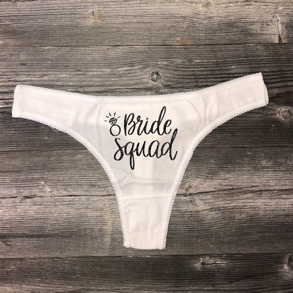 Bride Squad Thong Bridesmaid Gift,bachelorette,naughty Underwear,bridal  Gift, Funny Underwear, Bridal Shower Gift, Bachelorette Party Gift 