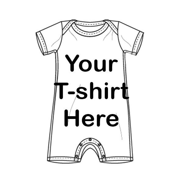 Custom Recycled T-shirt - Shortie Romper Baby Bodysuit