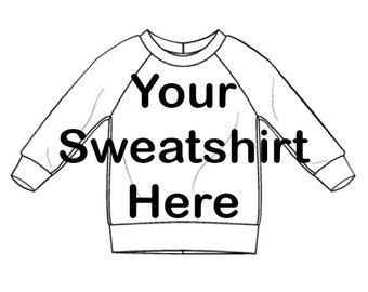 Custom Recycled Crew Neck Sweatshirt - Baby or Child Crew Neck Sweatshirt