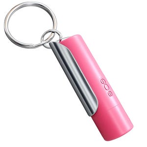 Lip Balm Keychain Xtra-Large Lip Balm holder  USA made. NOTE: Fits Larger diameter lip balms Only. See list below. Stainless Steel