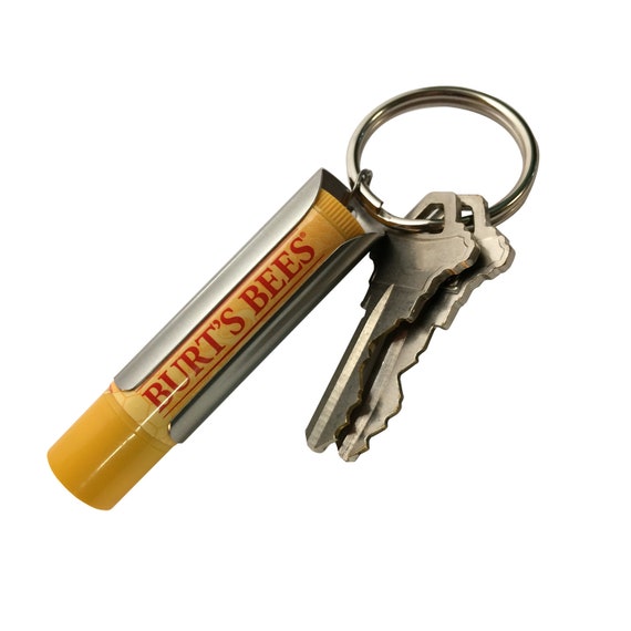 Chapstick Keychain Keyring Holder for Lip Balm Stainless Steel Etsy