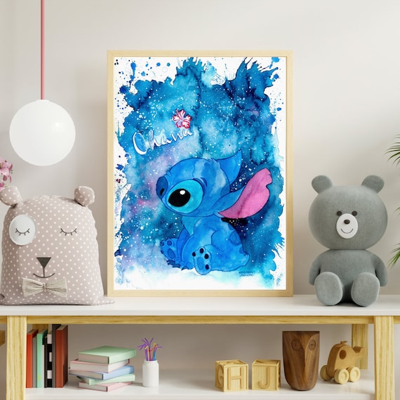 Disney Stitch Poster Blue