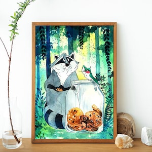 Meeko e Flit, Pocahontas, Percy Pug Dog, filme da Disney, Disney Friendship, impressão em aquarela de Pocahontas, decoração de casa, decoração de parede