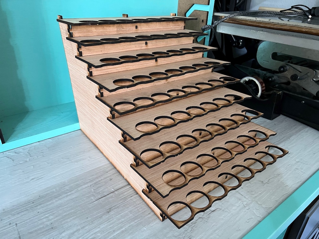 Laser Ready SVG FILE - Paint and Toner Rack for .18 Thick Material ...