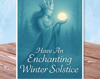 Carta del Solsticio de Invierno: Reina de las Nieves, Arte de la Diosa Mística