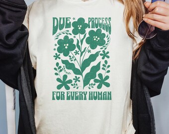 T-shirt met bloemenmotief: Civil Rights Feminist Activist T-shirt
