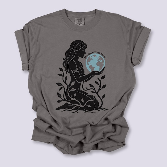 Reclaim Mother Earth tshirt, Eco Goddess Shirt, Feminist Earth Day Tee, Spiritual Nature Lover Gift, Witchy Aesthetic. Gaia Goddess Shirt