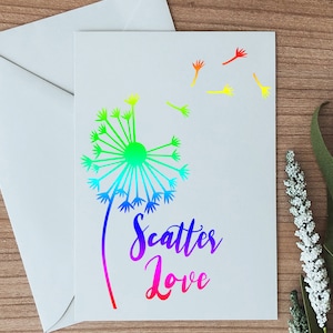 Dandelion card set, rainbow note cards, stationary set for teen, tween gift, handmade greeting card set for friend, botanical gift for women