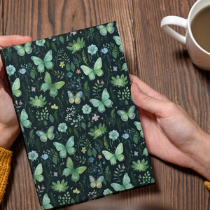 Green butterfly hardcover journal for writing