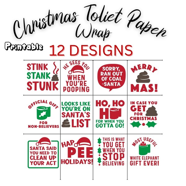 Christmas Toilet Paper Etsy Australia