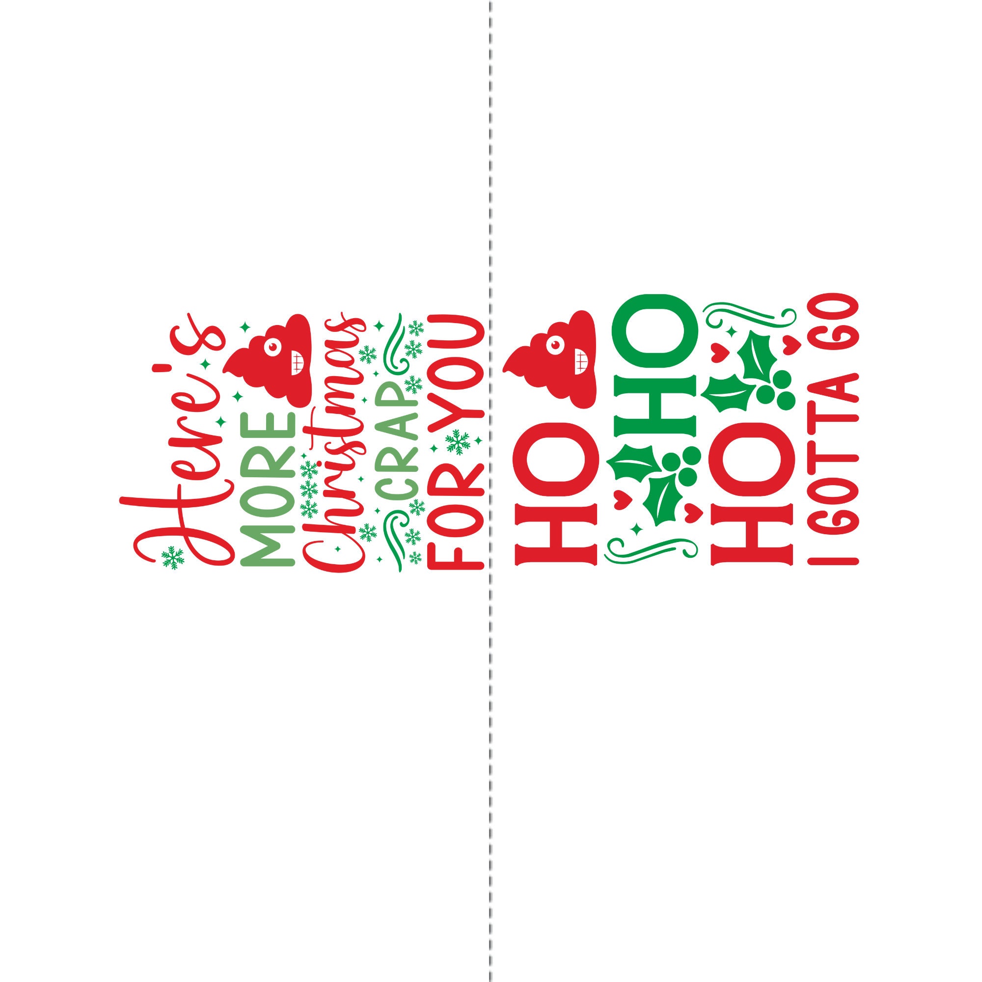 Christmas Toilet Paper Wrap Digital Print Print at Home on Regular Paper 30 DESIGNS Etsy