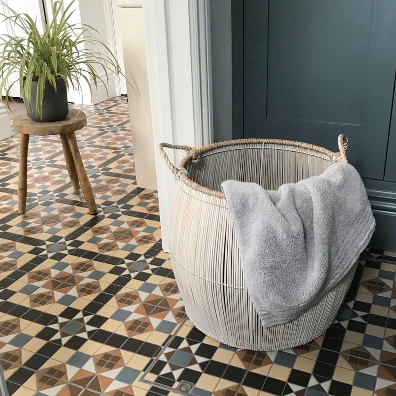 BASKET John Lewis Washing Basket White Washed Gray Natural Bathroom