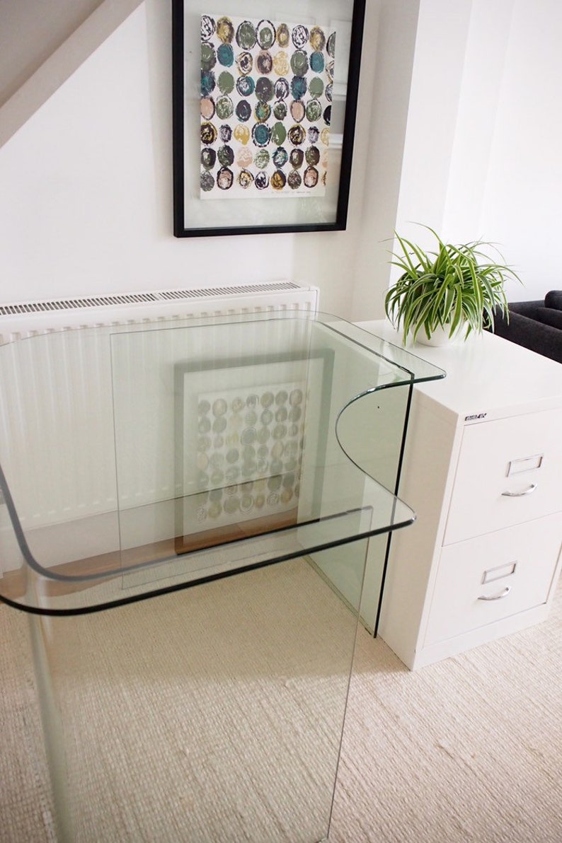 Stunning John Lewis Corner Glass Desk Simple scandi Style Etsy