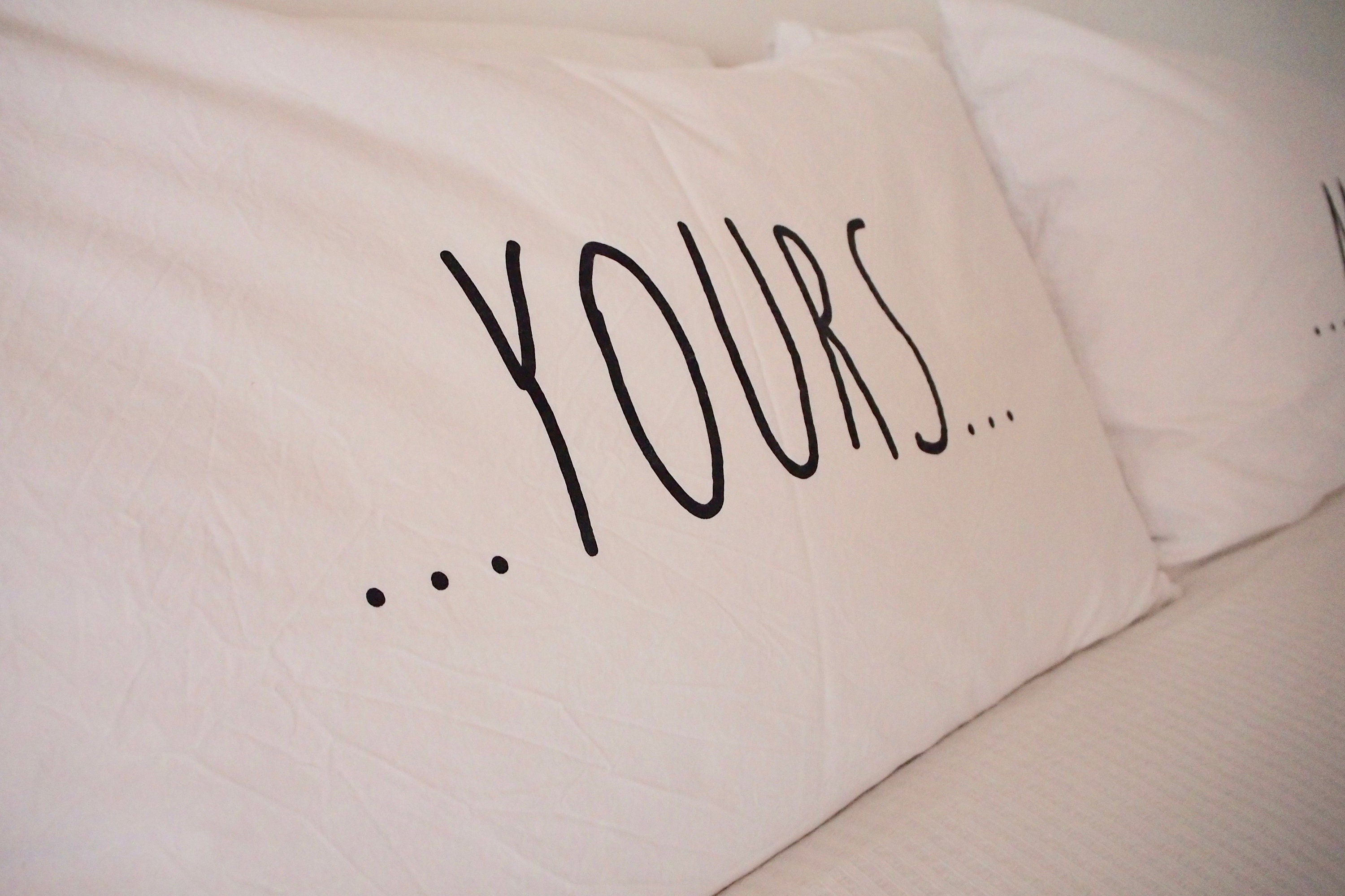 PILLOWCASES Scandi Mine Yours Novelty Statement Pillow Cases Etsy