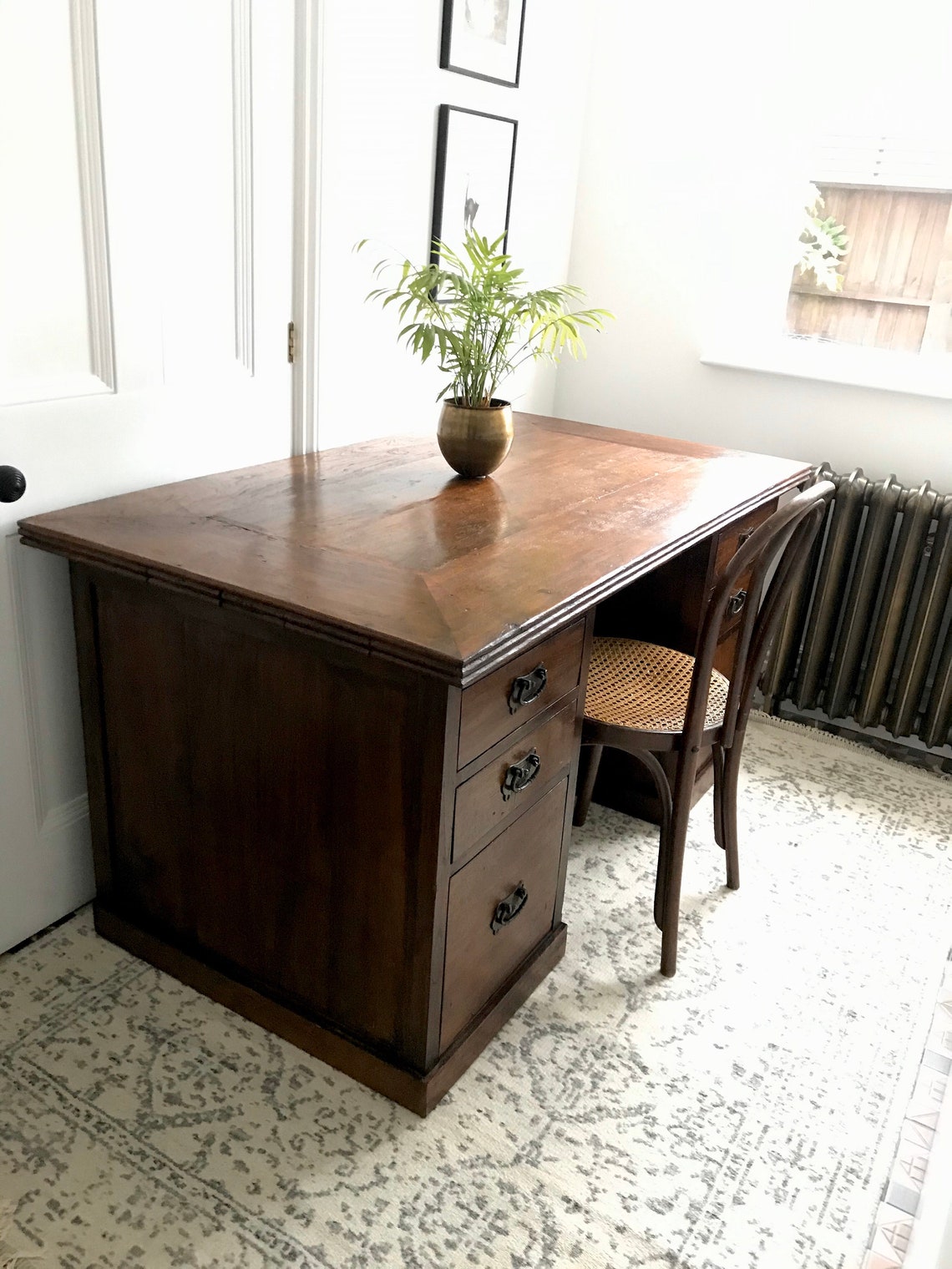 DESK Large Lombok Indonesian Teak Wood Solid &amp; Heavy Etsy