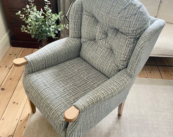 Original Mid Century Vintage Reupholstered Parker Knoll Armchair