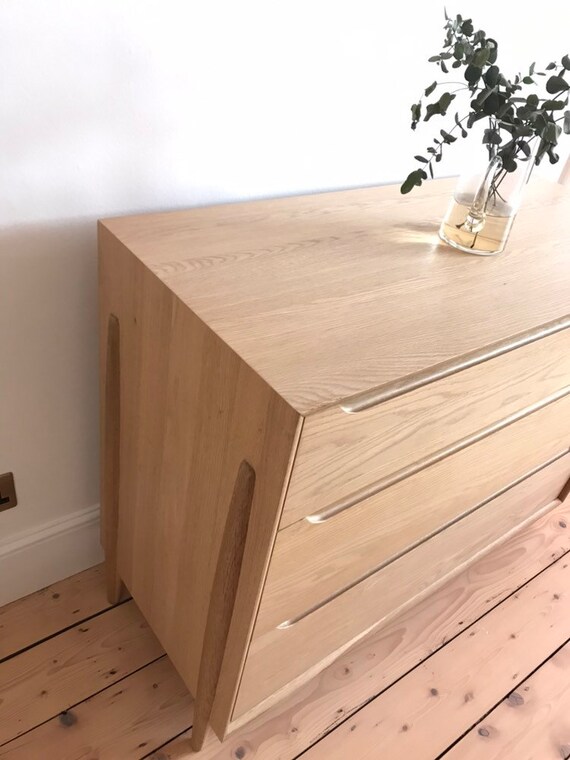 Scandi Ercol Chest Drawers For Nursery Living Room Barewood Etsy