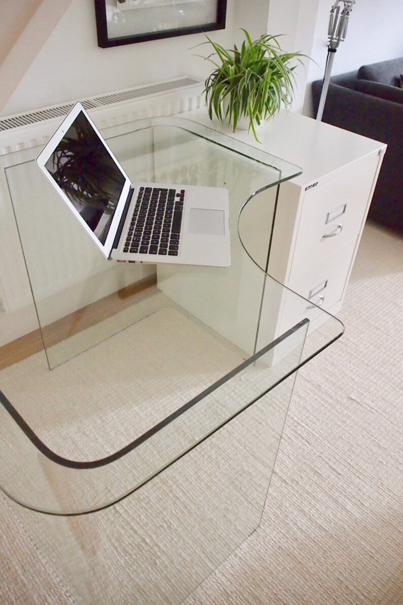 Stunning John Lewis Corner Glass Desk Simple scandi Style Etsy