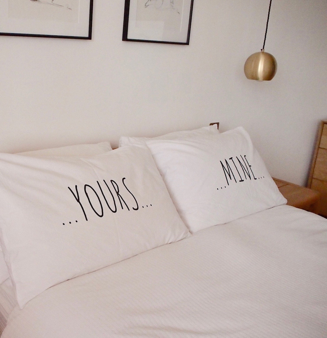 PILLOWCASES Scandi Mine Yours Novelty Statement Pillow Cases Etsy