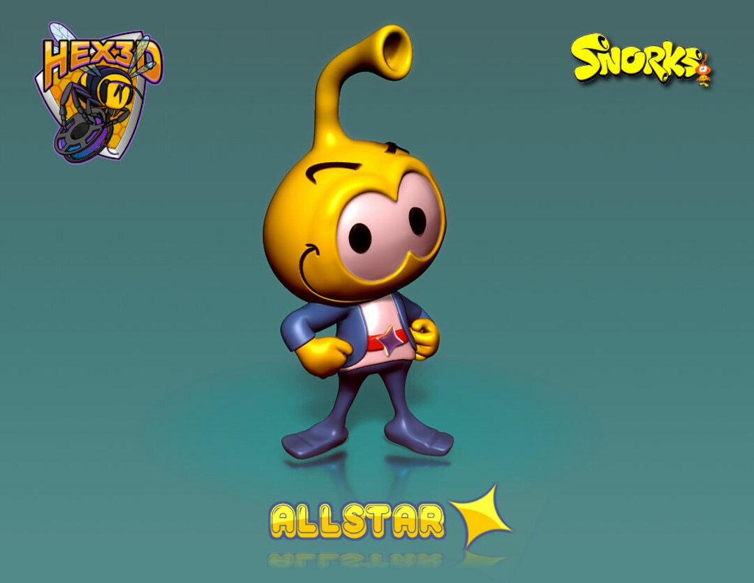 Hex3d 3D Printed Snorks Allstar Seaworthy Statue Figure Fan Etsy