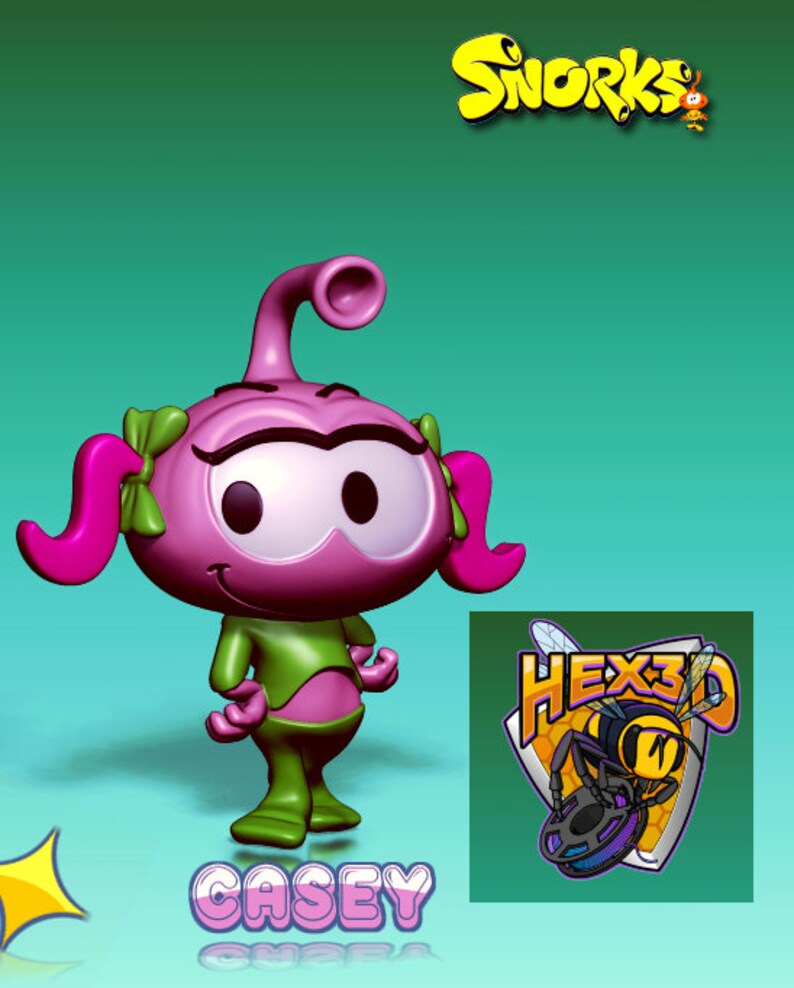Hex3d 3D Printed Snorks Casey Kelp Statue Figure Fan Art Etsy