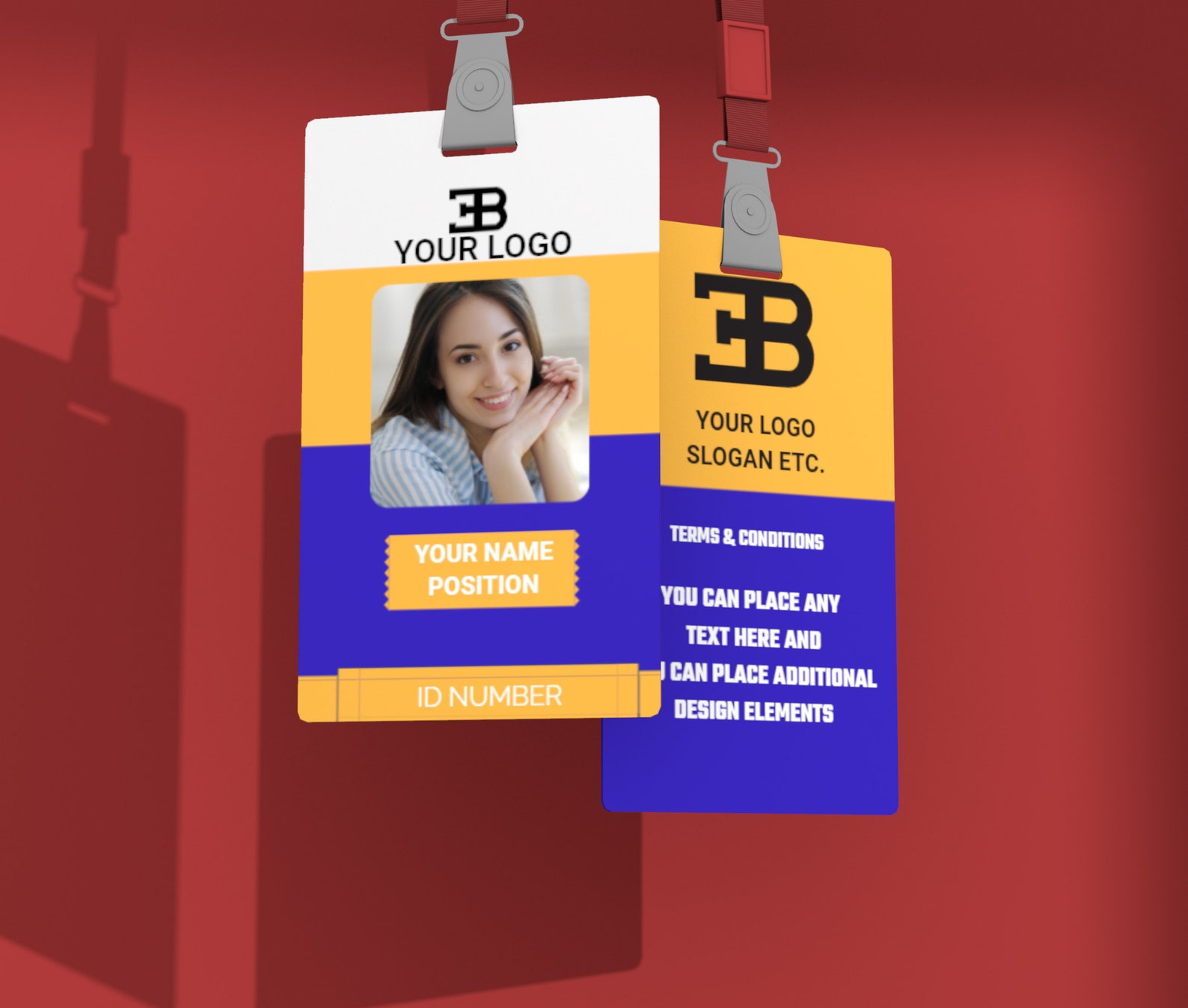 Employee custom ID badge with QR code office badge Etsy