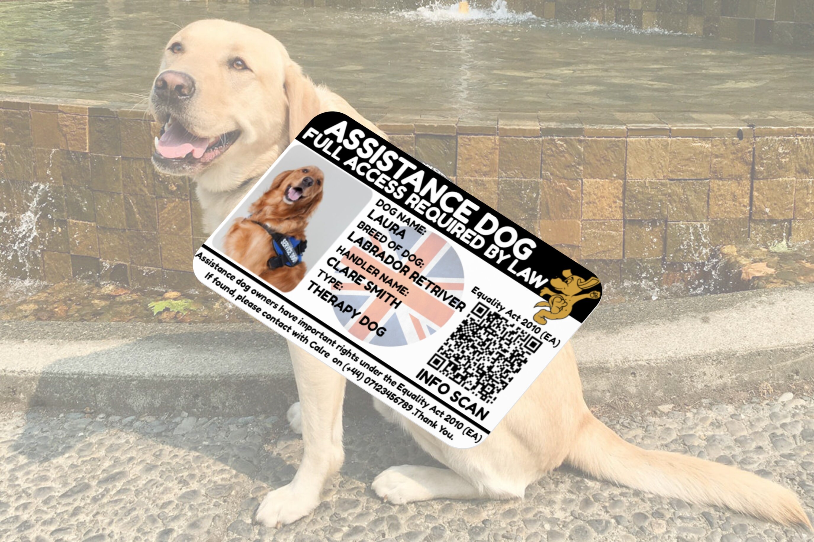 Assistance Dog UK Law Card with Equality & Human Rights Etsy