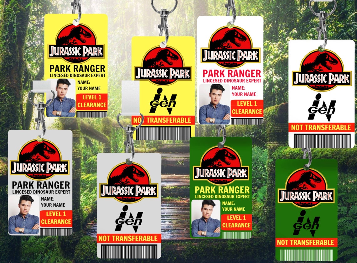 Personalized Jurassic Park-Park Ranger Plastic ID Badge Free | Etsy
