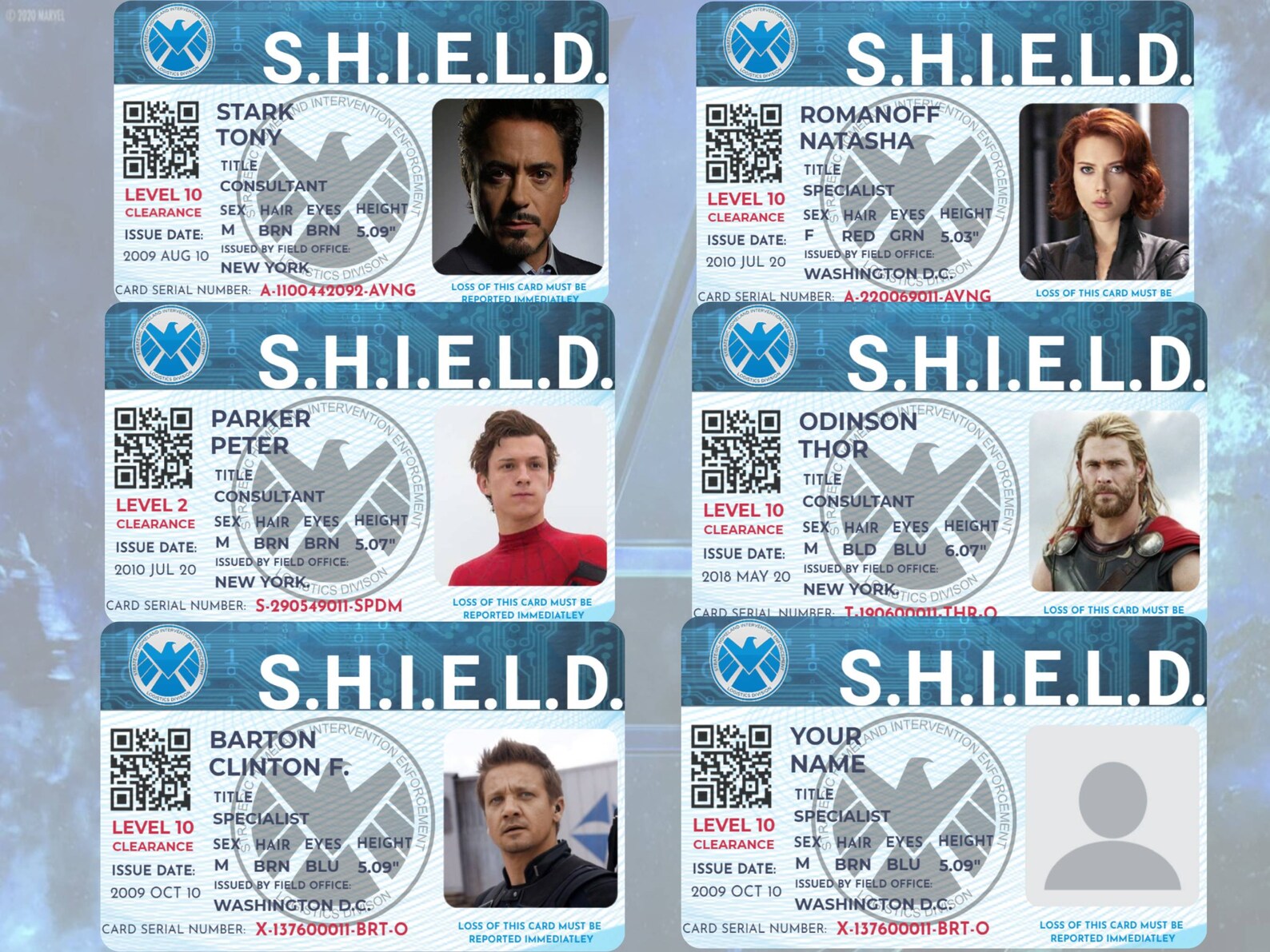 Badge didentification Avengers Carte didentité Marvel | Etsy