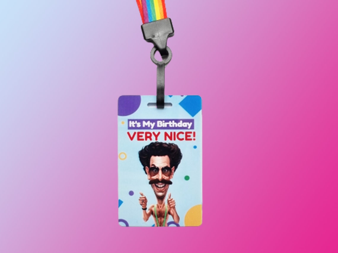 Funny Borat Badge / Birthday Card Card / Borat Card /joke Etsy