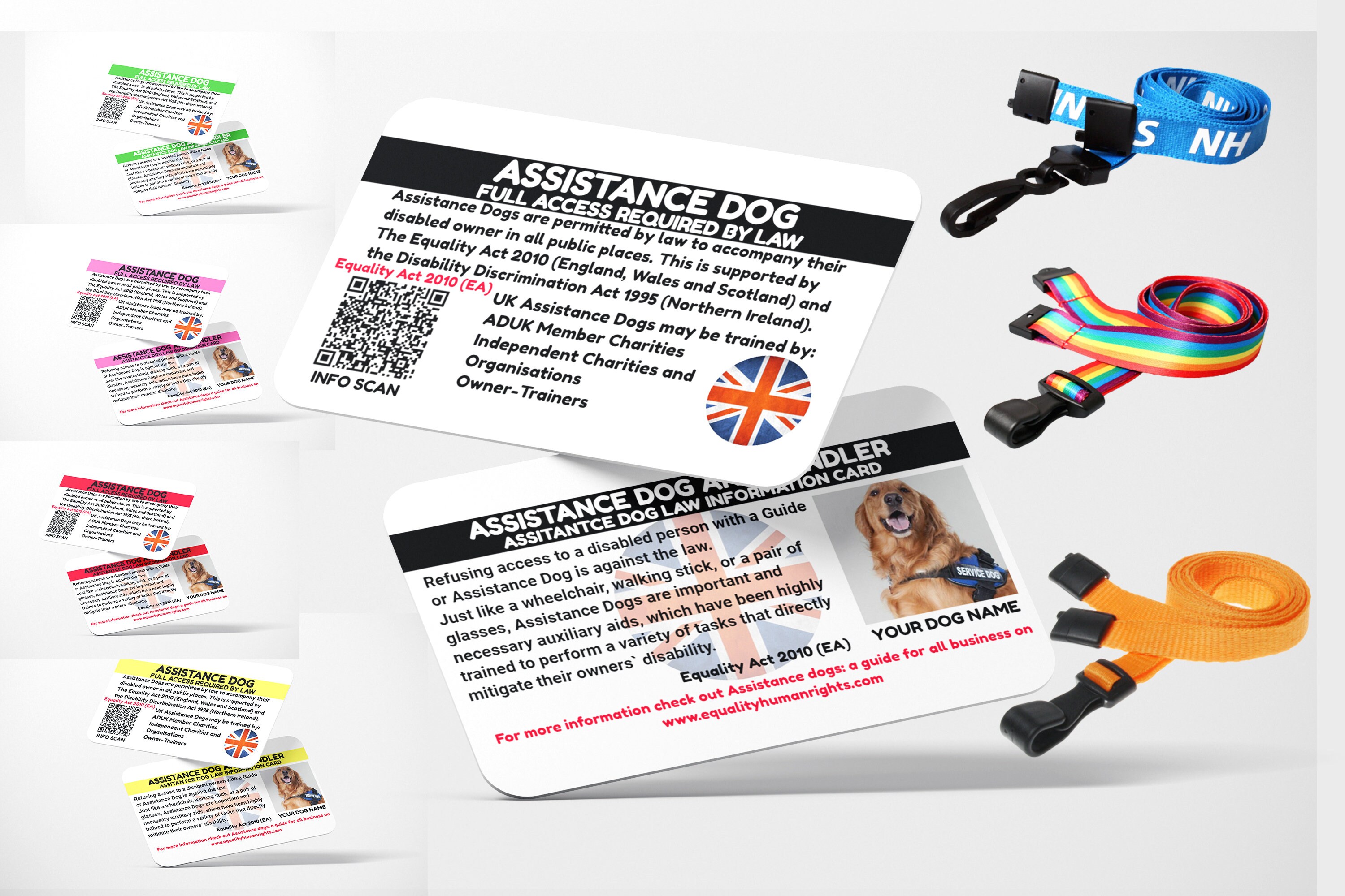 Assistance Dog Law Card With QR Codefree Lanyardfree UK Post Etsy UK