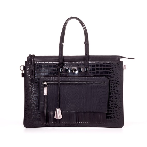 vegan laptop tote