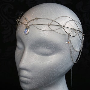 Arwen , circlet , ELVEN CROWN , Elvish circlet , LOTR headpiece with crystal , medieval renaissance circlet , crystal tiara , elven circlet image 5