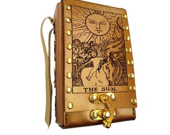 Leather tarot card holder for Rider Waite cards, Tarot bag, Tarot card case, tarot deck box, witchy gift, leather tarot pouch for altar.