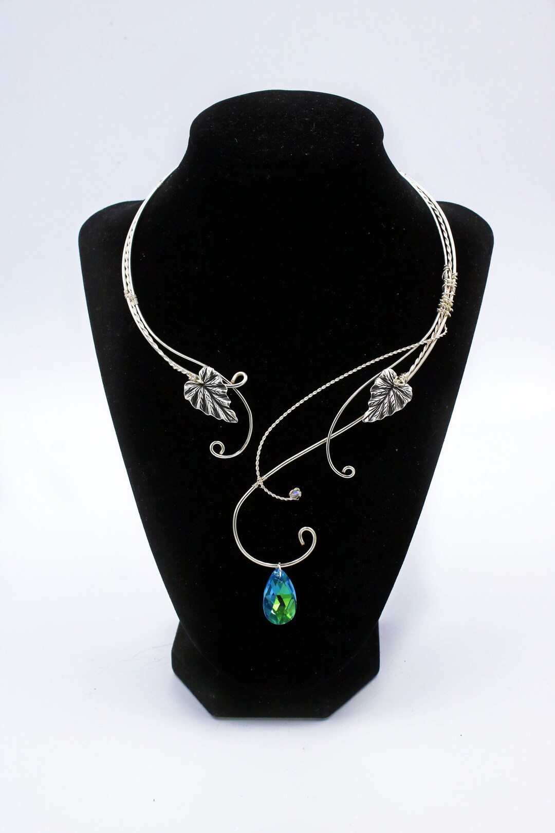 Coiris Fairy Leaf Necklace For Women Woodland Ren Faire Necklace Beaded