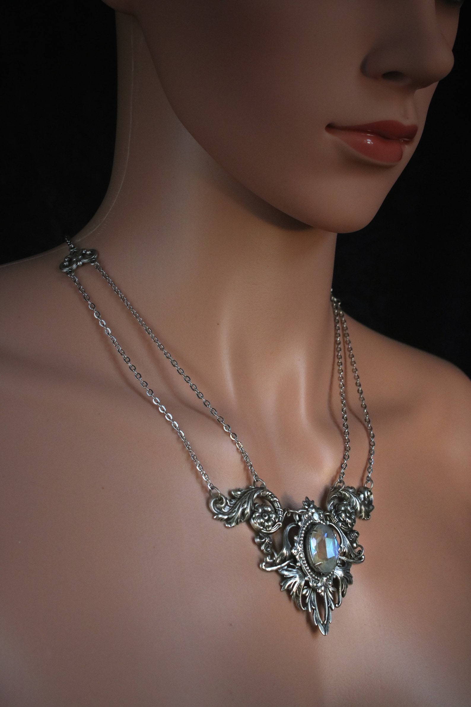 Gothic Victorian Necklace Elven Necklace Art Nouveau - Etsy Canada