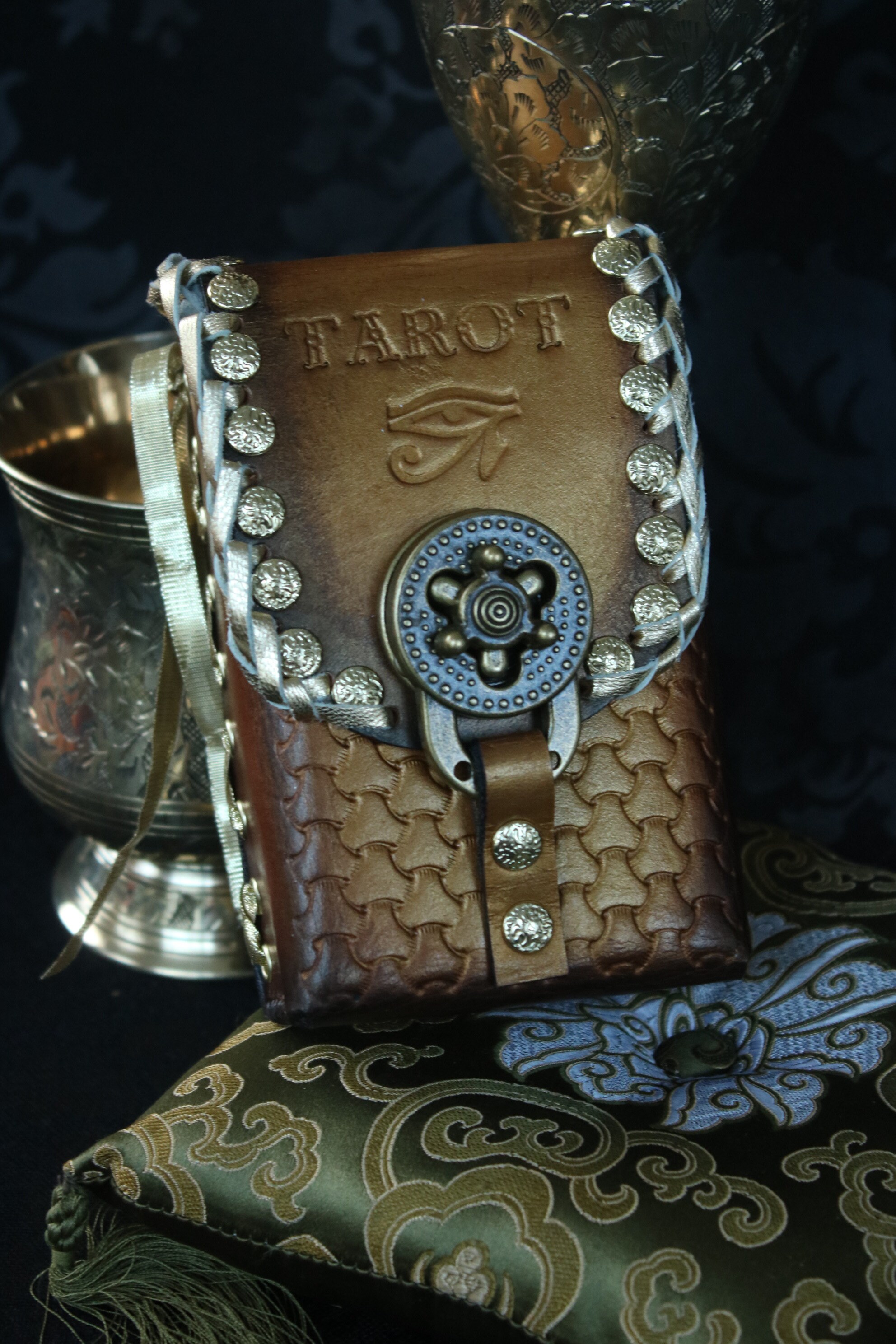 TAROT CARD HOLDER leather tarot card case Tarot bag Etsy