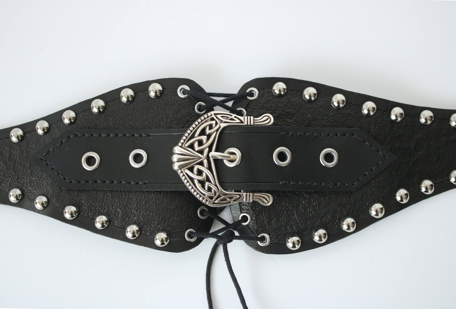 GOTHIC WAIST BELT Studded Leather Belt Leather Waist Etsy