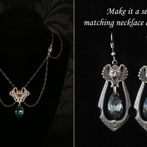 Boucles d'oreilles chauve-souris, bijoux vampire, boucles d'oreilles gothiques, boucles d'oreilles gothiques, bijoux chauve-souris, boucles d'oreilles en cristal, boucles d'oreilles gothiques victoriennes, image 5