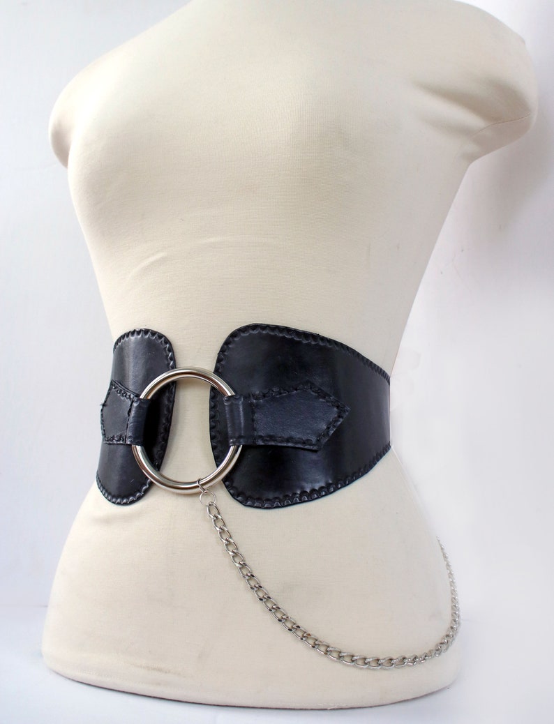 CHAIN BELT Oring Leather Harness Belt Waist Cincher Etsy Canada