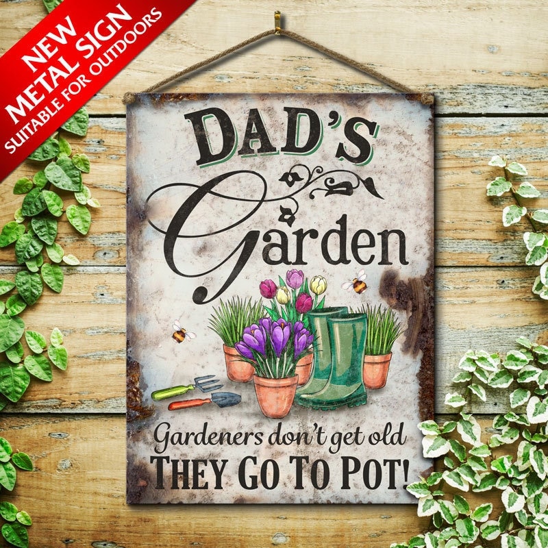 Personalised Rustic Metal Garden Sign Etsy UK