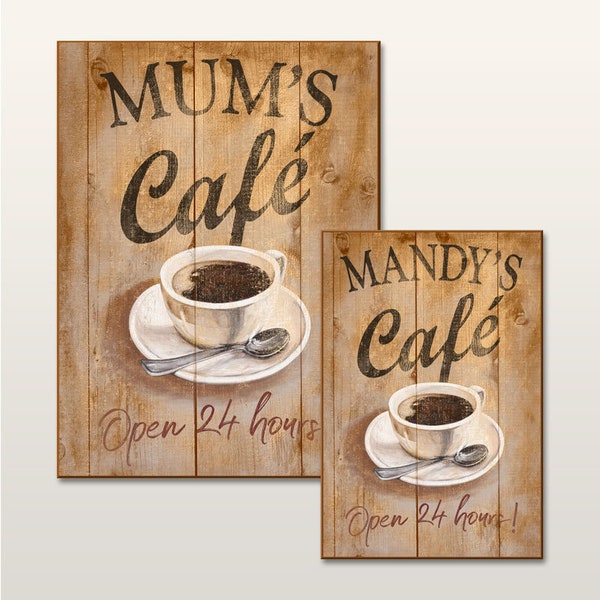 Personalised Cafe Signs