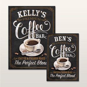&quot;Personalisiertes Schild &quot;&quot;Coffee Bar&quot;&quot;.&quot;
